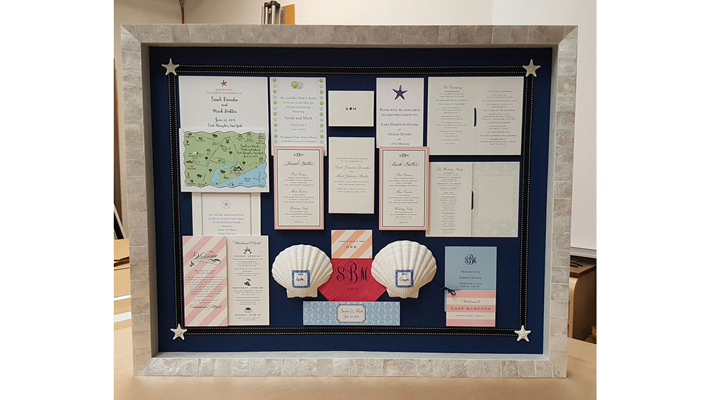 Framed wedding shadow box